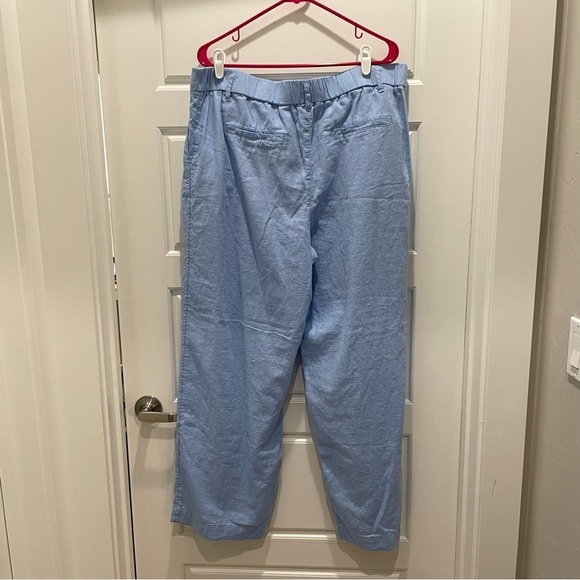 A New Day Light Blue Linen Blend Trouser Pants Size 16 - Picture 9 of 9